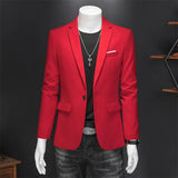 Nukty High Quality Business Slim Fit Single Buttons Suits Jacket Men Slim Fit Casual Fashion Wedding Groom Tuxedo Blazer Coats 6XL-M