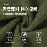 Nukty Double-sided Fleece! Retro Military Green Straight-leg Pants Women Loose Thickened Warm Drawstring Casual Wide-leg Pants Men