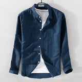 Nukty Men's Spring/summer Thin Linen Shirt Loose-fit Casual Long Sleeve White Top Jacket Cotton Linen Fabric Breathable Comfortable