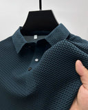 Nukty High-end ice silk elastic Polo shirt New summer T-shirt trend Breathable men's clothing Business short sleeve luxury top