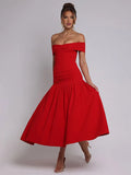 Nukty Elegant Sleeveless Slash-neck Long Dress Sexy Bodycon Backless A-line Dress Fashion Evening Club Party Women Vestidos
