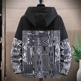 Nukty Plus Size 10XL 11XL Jacket Men Hip Hop Streetwear Patchwork Jacket Coat Male Hooded Jackets Big Size 10XL 11XL