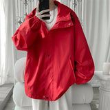 Nukty 2024 Men Hooded Jacket Men Bomber Jacket Mens Windbreakers Zipper Coats Spring Autumn Loose Cargo Jacket Men Casual Sportswear