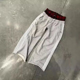Nukty Vintage Harajuku Style Striped Casual Pants For Men And Women High Waist Straight Leg Loose Fit Hip Hop Sweatpants