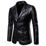 Nukty Plus Size 5XL 6XL PU Jacket Men Solid Color Leather Coat Jacket Casual Motorcycle Biker Coat Leather Jackets Male Big Size 6XL