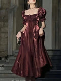Nukty Elegant Evening Party Dress for Women Summer Prom Robe Vestidos Korean A-line Princess Romantic Graduation Dresses