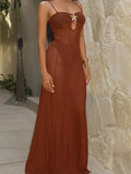 Nukty Sexy Patchwork Mesh See Through Women Long Dress Fashion Square Neck Sleeveless Slim Maxi Dresses Summer Vocation Beach Vestidos