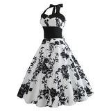 Nukty Casual Floral 50s 60s Retro Vintage Dress Women Robe Rockabilly Swing Pinup Vestido Sexy Elegant Dress Vestidos