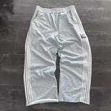 Nukty Vintage Harajuku Style Striped Casual Pants For Men And Women High Waist Straight Leg Loose Fit Hip Hop Sweatpants