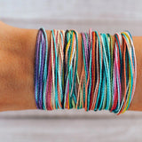 Nukty Adjustable Wax Thread Summer Friendship Pack Bracelets for Sisters Gift Cutest Personalized Waterproof String Beach Bracelets