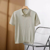 Nukty Men Slim Fit Polo Shirts Solid Stretch Sexy Collared TShirt Fashion Trendy Cotton Casual Top Summer Clothes Comfortable Stretchy