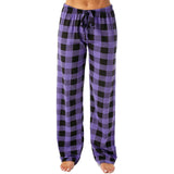 Nukty Women Christmas Pajama pants Autumn Winter Plaid Printed Pants Fashion Casual Wide Leg Pants Clothing Streetwear