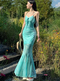 Nukty Sexy Spaghetti Strap Print Womens Dresses Elegant Sleeveless Bodycon Evening Party Long Dress Summer Slim Waist Vestidos Mujer