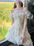 Nukty French Style Irregular Halter Dress Summer Pure Desire Beach Vacation Long Fairy Design Sleeveless Dress Elegant Atmosphere New