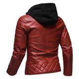 Nukty Winter New Standing Collar Leather Jacket Men's Business High-grade Leather Jacket Young and Large Size Motorcycle Jacket