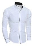 Nukty Men Luxury Casual Formal Shirt Slim Fit Long Sleeve White Shirt Male Comfortable Social Dress Shirts Brand Mens Clothing