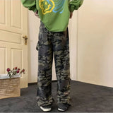 Nukty New Summer Loose Design Mopping Pants American Slim High Street Wide Leg Retro Leopard Print Straight Leg Jeans