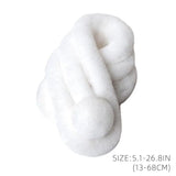 Nukty New Rabbit Fur Scarf Women Winter Warm Soft Furry Scarves Casual Female Lady Outdoor Neck Warmer Collar