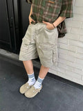 Vintage Cargo Pants Summer Women Y2k Baggy Wide Leg Knee Length Jorts Harajuku Streetwear Casual Oversize Denim Shorts