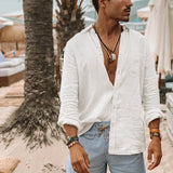 Nukty Men's Shirt Long Sleeve Regular Fit Men Casual Oversized Loose Single Breasted Shirt Leisure Spring Summer Male Blouse Shirt