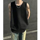 Nukty Men O-Neck Sleeveless Vertical Stripe TShirts Summer Loose Casual Tank Tops Man Fashion Oversized Singlets Male Clothing