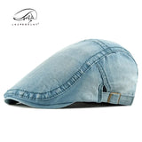 Nukty Brand Oohmy Cotton Denim Newsboy Hats Flat Ivy Gatsby Cabbie Driving Berets Hat Dad Cap for Men Women Vintage Casual Headwear