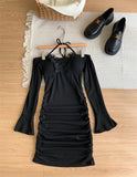 Nukty Summer Dress Women New Arrivals Ruffle Off The Shoulder Bodycon Dress House of Cb Black Evening Party Dress