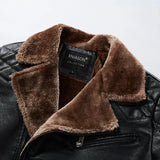Nukty New Winter Warm Leather Jacket Men Thick Fur Linner Fashion Male Motorcycle Parkas Coat Motorcycle PU Jackets Outwear Plus Size