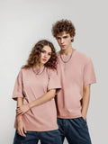 Nukty 280gsm High Qualtity Oversized Heavy T-shirt for Men Short Sleeve Tee Cotton Solid Color Trend Leisure Green White Black