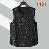 Nukty Summer Cool Tank Tops Men Plus Size 10XL 11XL Summer Vest Fashion Casual Running Vest Male Black Tank Tops Big Size