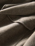 Nukty Women's Coat Woolen Blends Long Sleeve Autumn Short Coats Office Lady Turn-down Collar Thick Loose Winter Jackets for Women