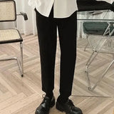 Nukty Spring Summer New Solid Color Men's Clothing Silky Feeling Handsome Fashion Casual Trend Korean Version Youth Suit Pants