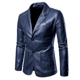 Nukty Plus Size 5XL 6XL PU Jacket Men Solid Color Leather Coat Jacket Casual Motorcycle Biker Coat Leather Jackets Male Big Size 6XL
