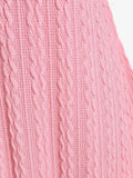 Nukty Autumn Winter Women's Casual Tops Plus Size Colorblock Cable Knit Panel Lace Up Tee,Long Sleeves Casual Shirts 4XL