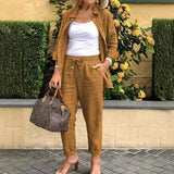 Nukty Cotton Linen Set Women Spring Summer Loose Oversize Long Sleeve Shirt Long Pants 2 Piece Sets Casual Office Ladies Trousers Suit