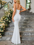 Nukty Elegant Backless Spaghetti Strap Maxi Dress For Women Fashion Bodycon Sleeveless Long Robes New Party Club Sexy Dresses
