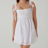 Nukty Deep V Mesh Perspective Sexy Dress Women White Elegant Summer Dress Hollow Out Long Sleeve Club Party Dresses