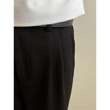 Nukty Black Beige Casual Pants Men Fashion Knitted Pants Men Streetwear Korean Loose Wide Leg Pants Mens Knitting Trousers
