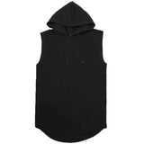 Nukty 2024 Brand New Men's Tank Tops Vest Sleeveless Tees For Male Hooded Man Vests Tops Hip Hop Men Tank Top T shirt