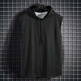 Nukty 2024 Brand New Men's Tank Tops Vest Sleeveless Tees For Male Hooded Man Vests Tops Hip Hop Men Tank Top T shirt