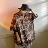 Nukty Shirts Men Retro Handsome Hawaiian Stylish Breathable Baggy Casual  Hip Hop Streetwear Popular Summer Рубашки Clothing