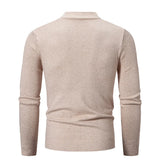 Nukty Autumn New Sweater Men's Half High Neck Basic Solid Color Casual Versatile Round Neck Knit with Slim Fit Elastic Sweater Inside