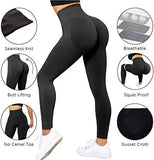 Nukty  Knitted Seamless Fitness Leggings GYM Pants Women High Waist Push Up Leggings  Tight Peach Buttocks Yoga Pants