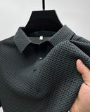 Nukty High-end ice silk elastic Polo shirt New summer T-shirt trend Breathable men's clothing Business short sleeve luxury top