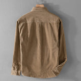 Nukty Italy Quality Brand Shirts For Men Fashion Cotton Corduroy Warm Long-sleeve Thickened Plus Size Top Clothes Camisa