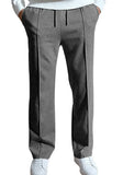 Nukty Spring/Summer Hot Selling Men's Fashionable Casual Solid Color Pants Loose Tight Cord Straight Pants