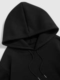 Nukty Hoodie for Men Solid Fleece-lined Sweatshirts Unisex Streetwear Pullover Fall Winter Hooded Jumper Basic Sweats