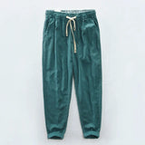 Nukty 7 Colors Men's Cotton Linen Pants Male Spring Summer Casual Solid Color Thin Linen Cargo Trousers Streetwear M-XXXL