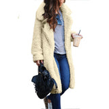 Nukty Flannel Plaid Trench Coats for Women Casual Fuzzy Blend Solid Color Long Shirt Cardigan Jacket Down Wool Coat Fashion