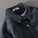 Nukty Thickening Plus Size Long Sleeve Corduroy Cotton Shirt Men Brand Trendy French Style Designer Quality Top Clothes Chemise Homme